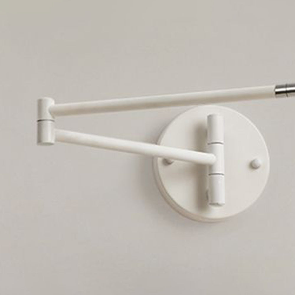 Muto Nordic Can Shaped Adjustable Wall Lamp, Metal/Wood, White - Neutralighting