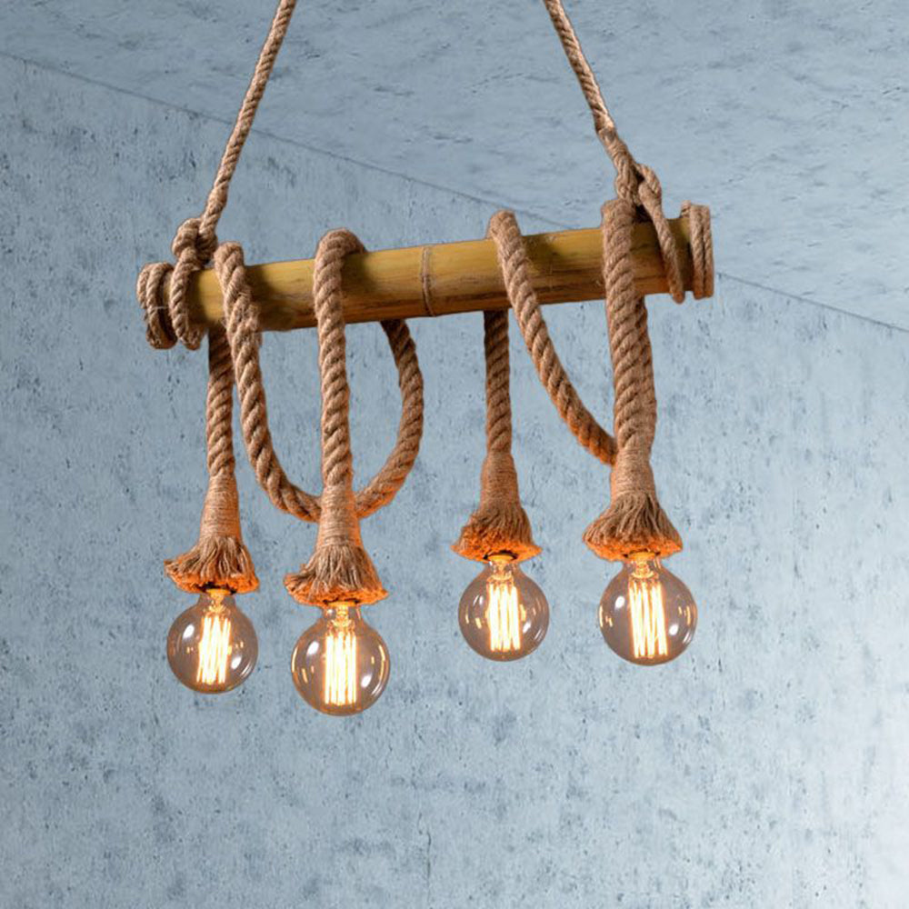 Silva Vintage Retro Resin Pendant Light, flaxen - Neutralighting
