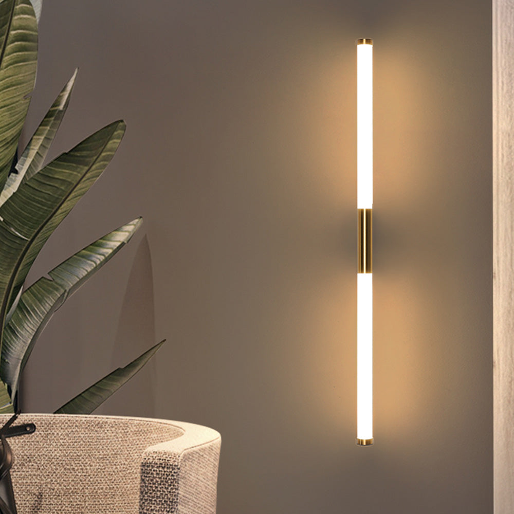 Arisha Modern Linear Cooper White Mirror Front Wall Lamp - Neutralighting