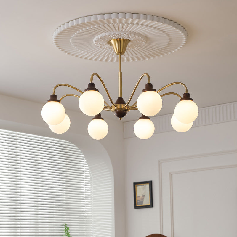 Valentina French LED Chandelier Chrome Gold Living Room/Bedroom - Neutralighting