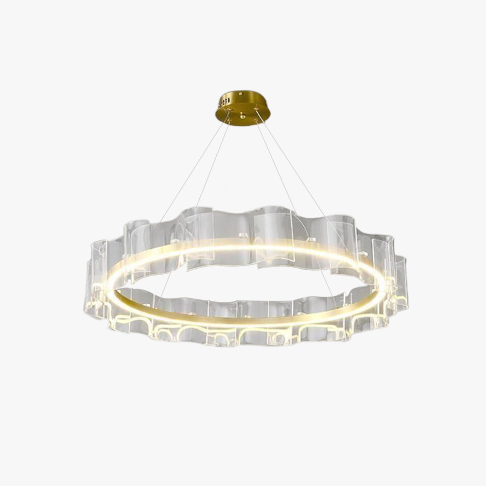 Arisha Creative Ring Metal/Arcylic Pendant Light, Gold - Neutralighting