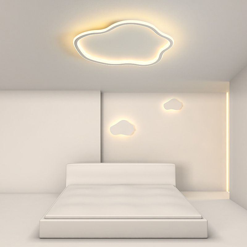 Arisha Modern Metal/Acrylic Flush Mount Ceiling Lights, White/Black - Neutralighting