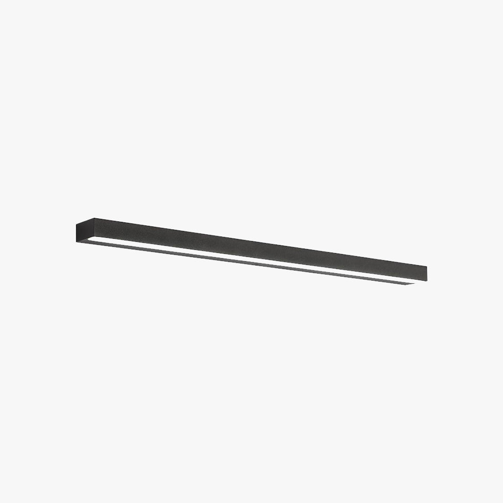 Arisha Modern Rectangular Linear Mirror Front Wall Lamp, Black - Neutralighting