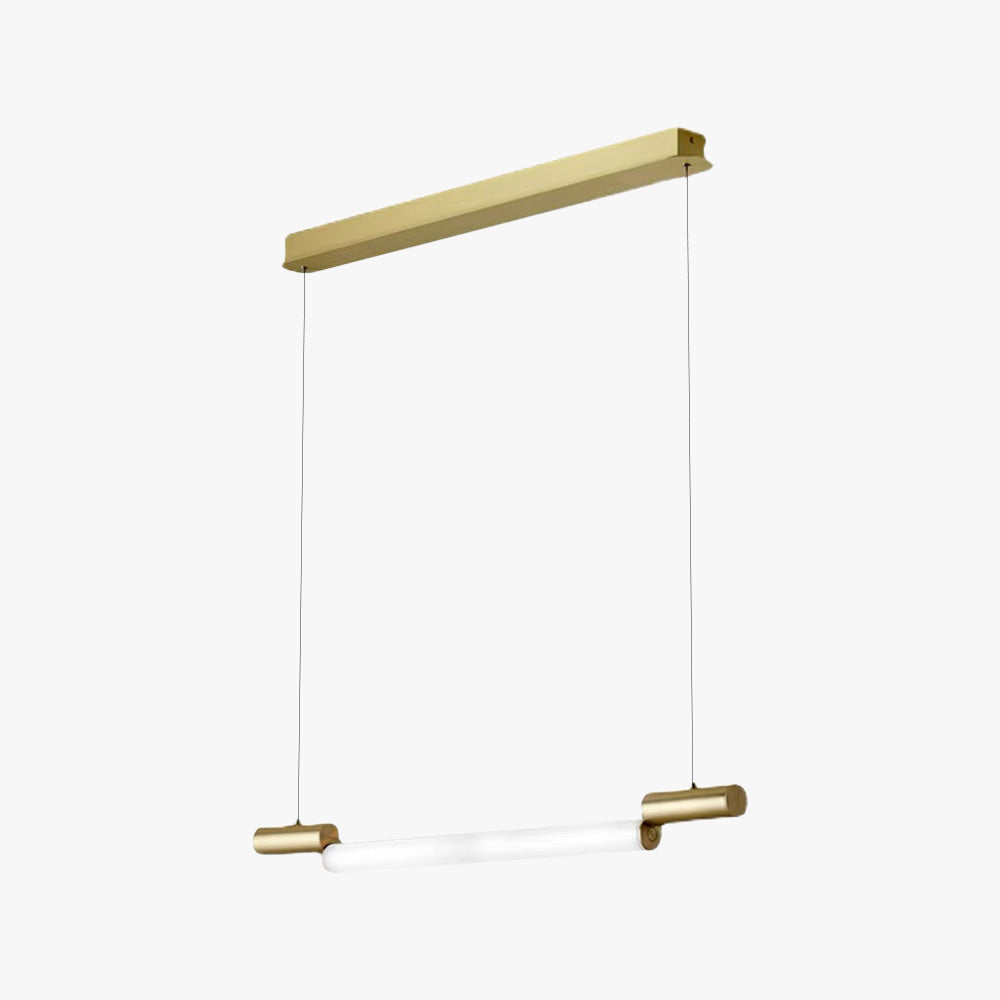 Arisha Minimalist Linear Aluminium/PVC Pendant Light, Gold - Neutralighting