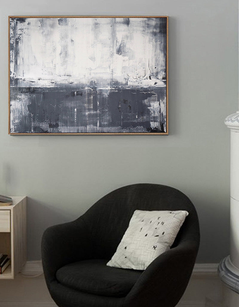 Grey And White Abstract Art ABAH15 - Neutralighting