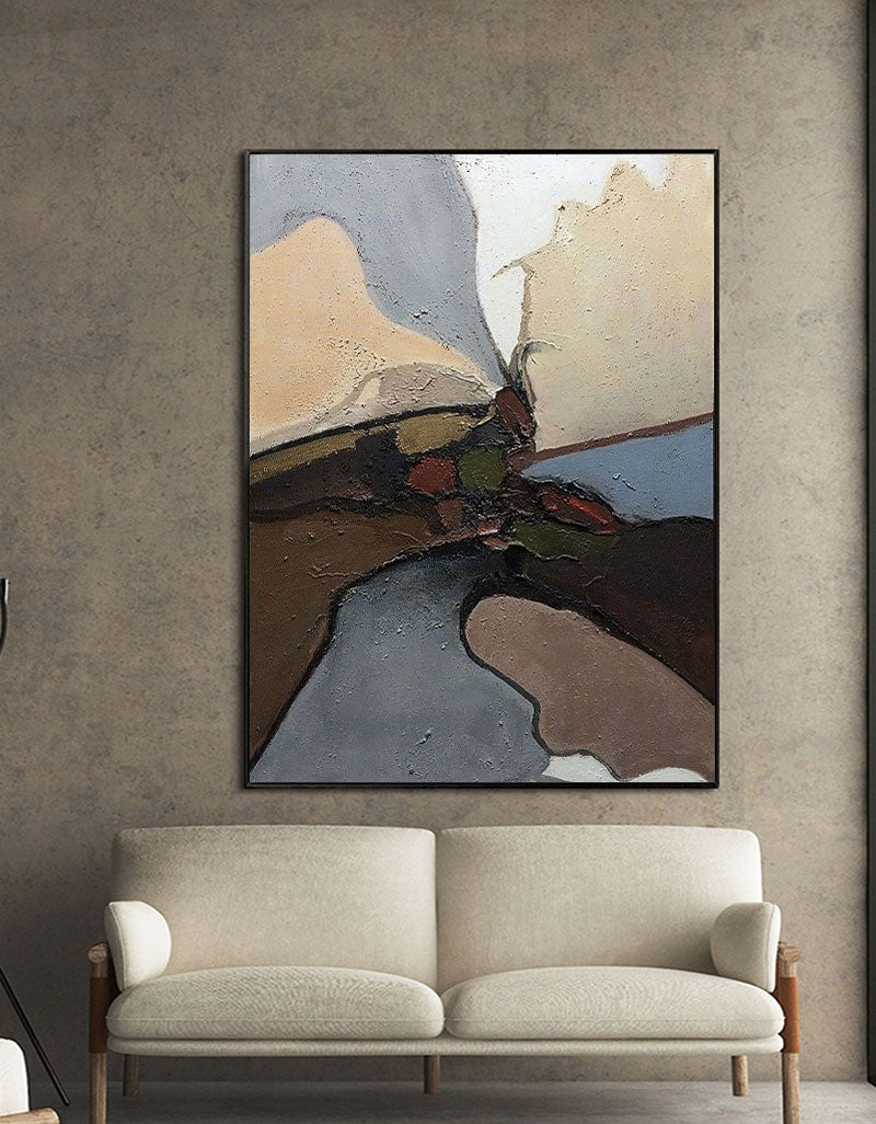 Earthy Organic Landscape Abstract Canvas Wall Art