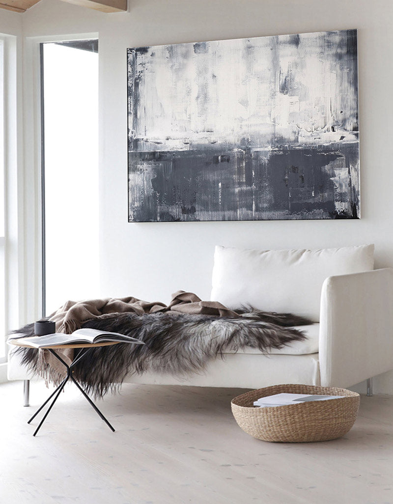 Grey And White Abstract Art ABAH15 - Neutralighting