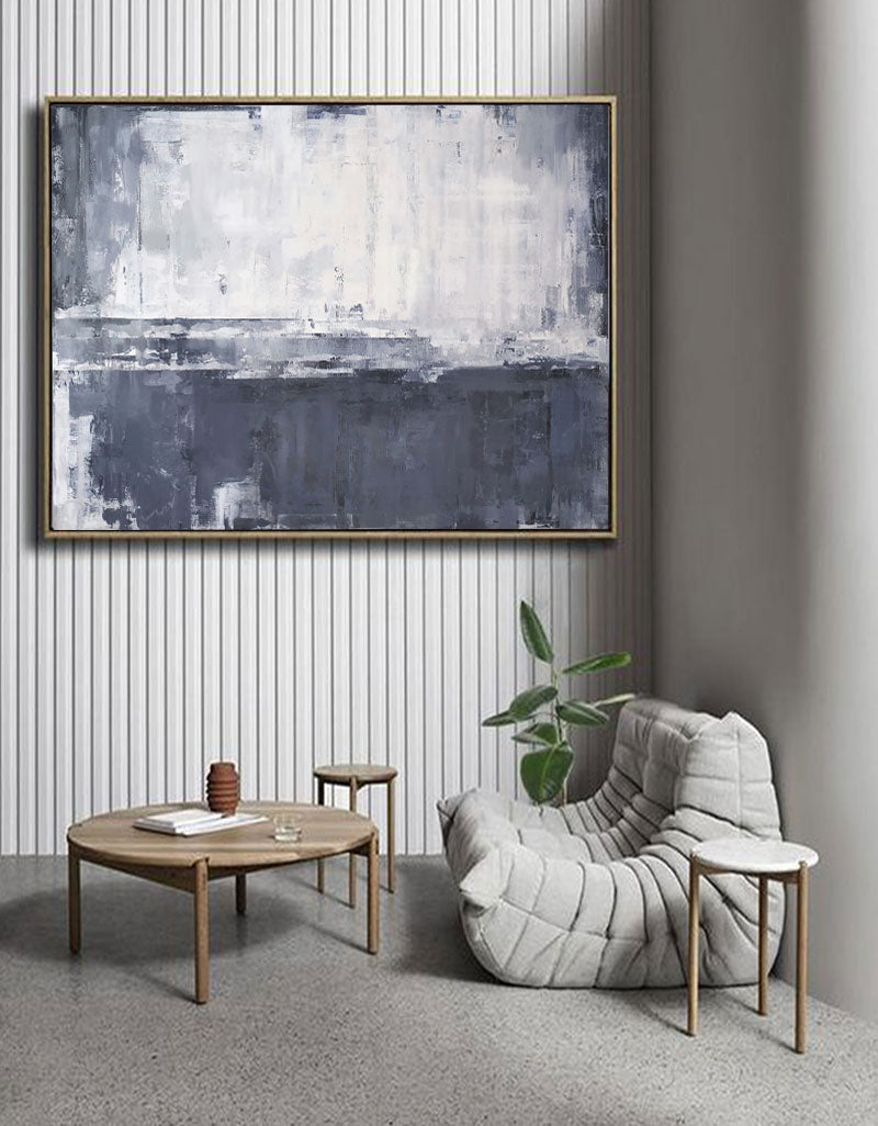 Grey And White Abstract Art ABSH16 - Neutralighting