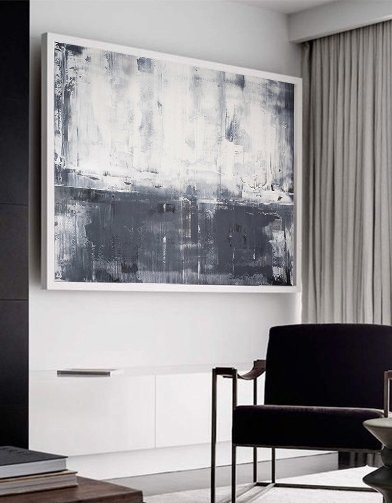 Grey And White Abstract Art ABAH15 - Neutralighting