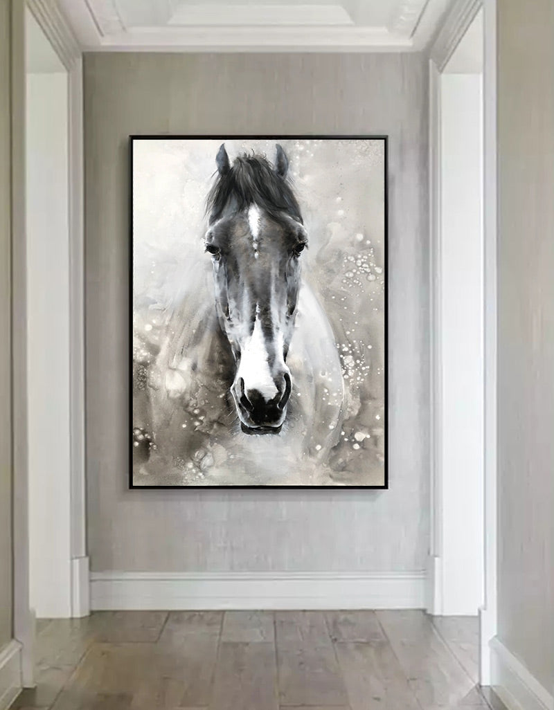 Black Abstract Horse Art ANH07 - Neutralighting
