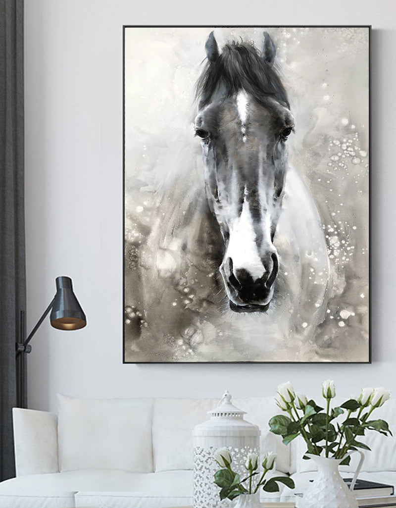 Black Abstract Horse Art ANH07 - Neutralighting