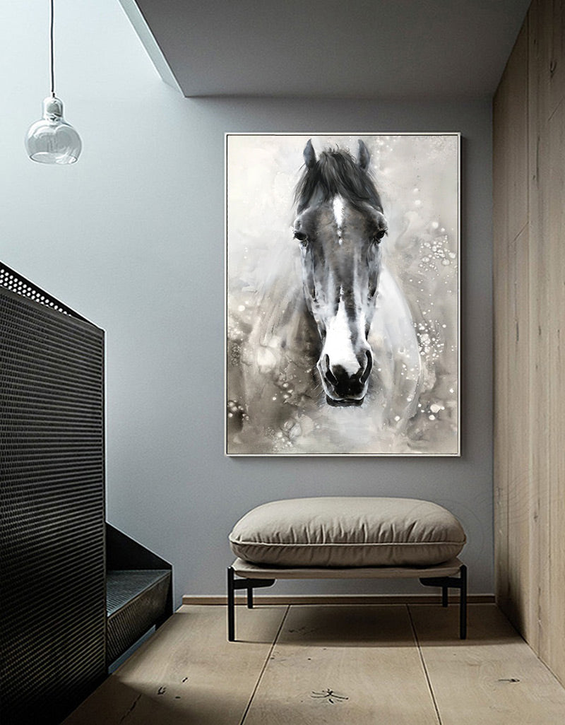 Black Abstract Horse Art ANH07 - Neutralighting