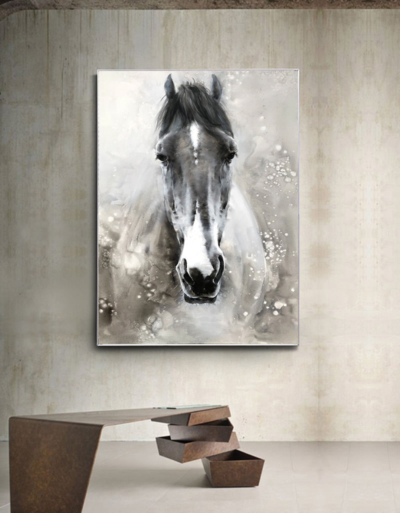 Black Abstract Horse Art ANH07 - Neutralighting