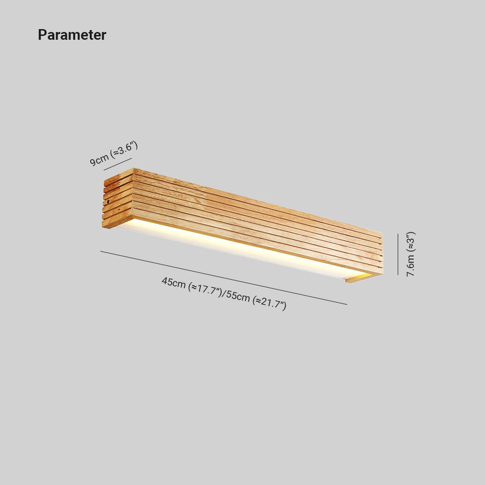 Muto Modern Wooden LED Indoor Wall Light, Bedroom - Neutralighting