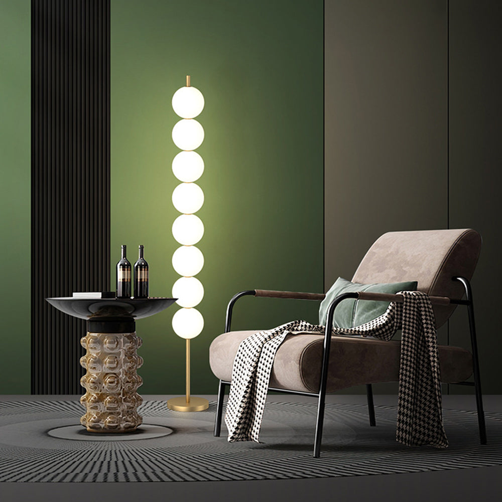 Mira Modern Candy Acrylic/etal Floor Lamp, Brass - Neutralighting