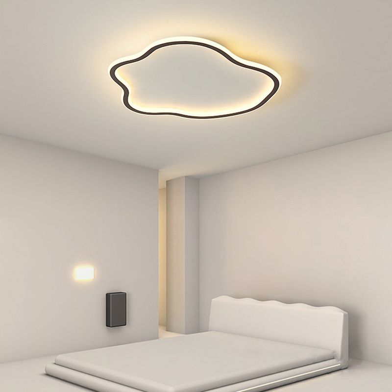 Arisha Modern Metal/Acrylic Flush Mount Ceiling Lights, White/Black - Neutralighting