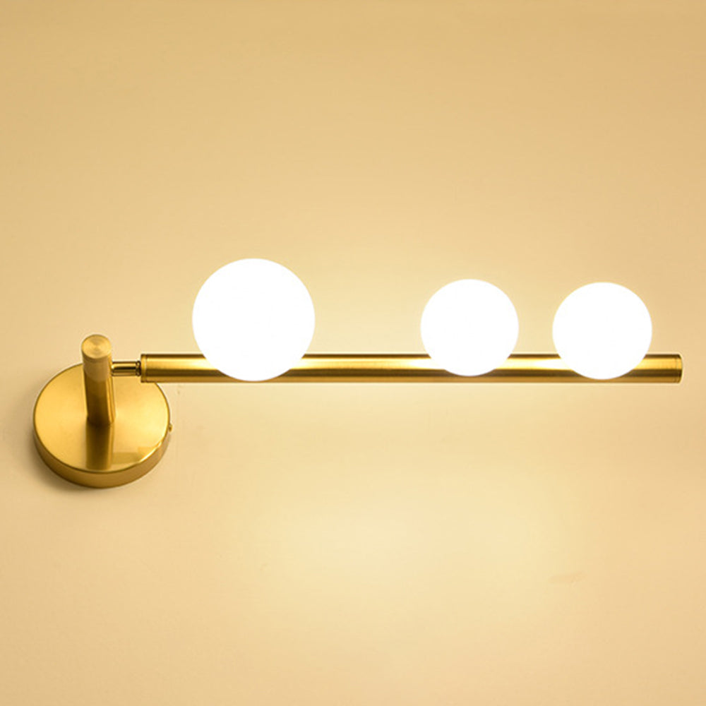 Valentina Modern Globe Metal/Glass Wall Lamp, Black/Gold - Neutralighting