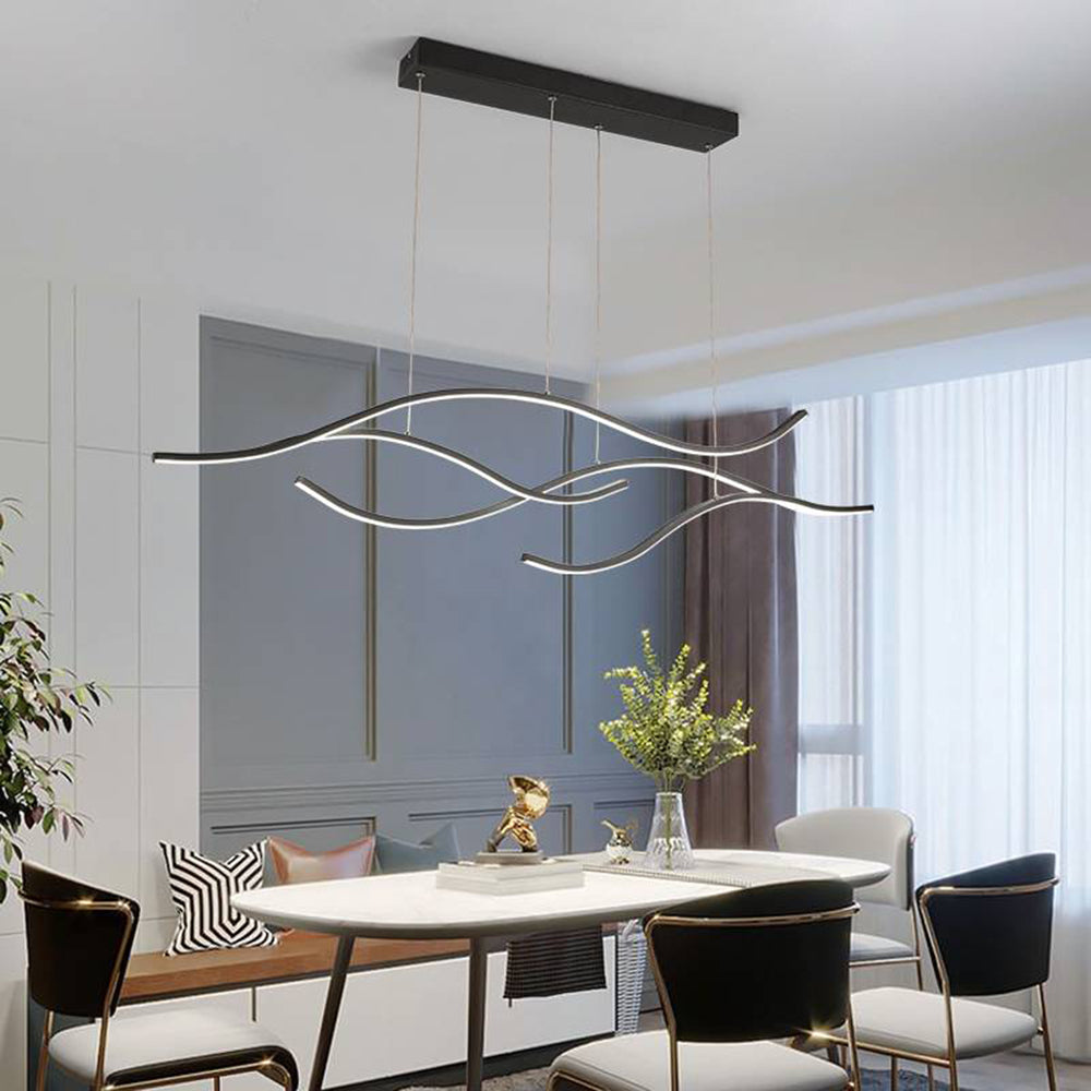 Arisha Modern Wave Pendant Light, 2 Colour - Neutralighting