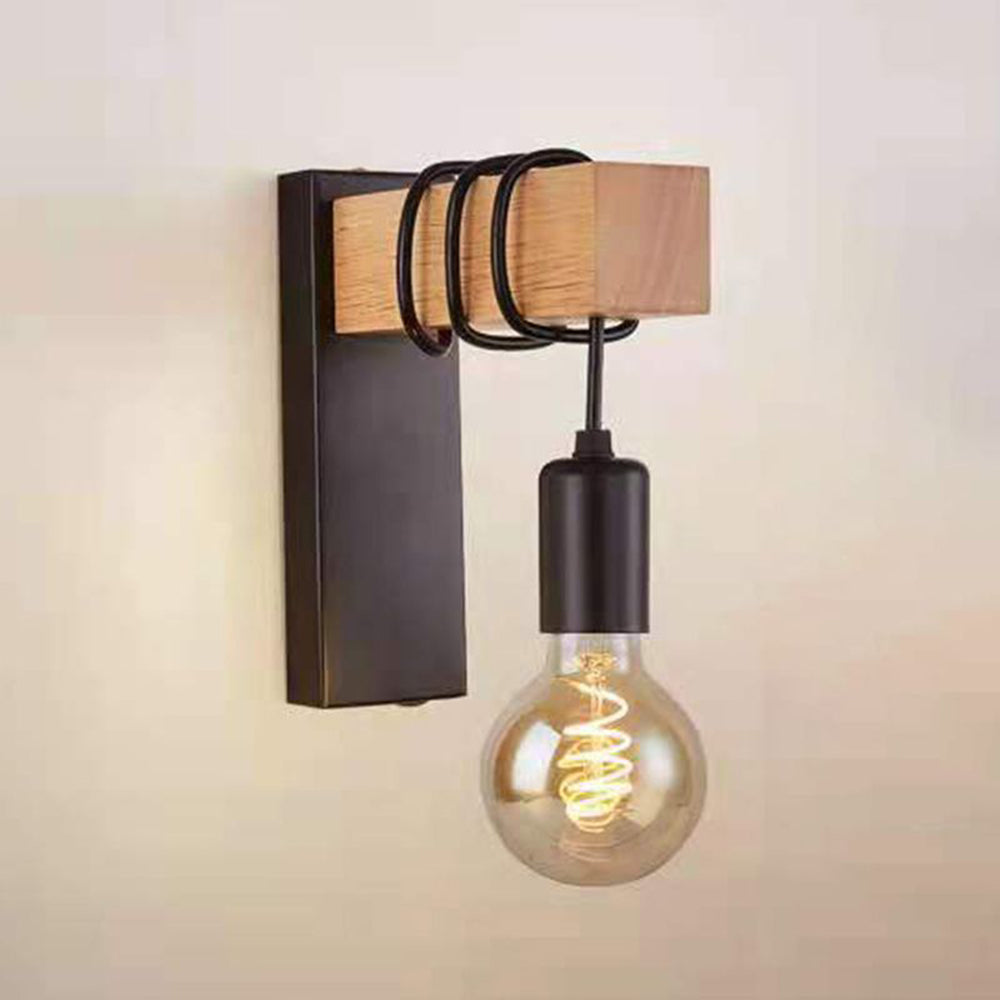 Silva Wall Lamp Bulb Industrial, Metal, Black/White, Living Room - Neutralighting