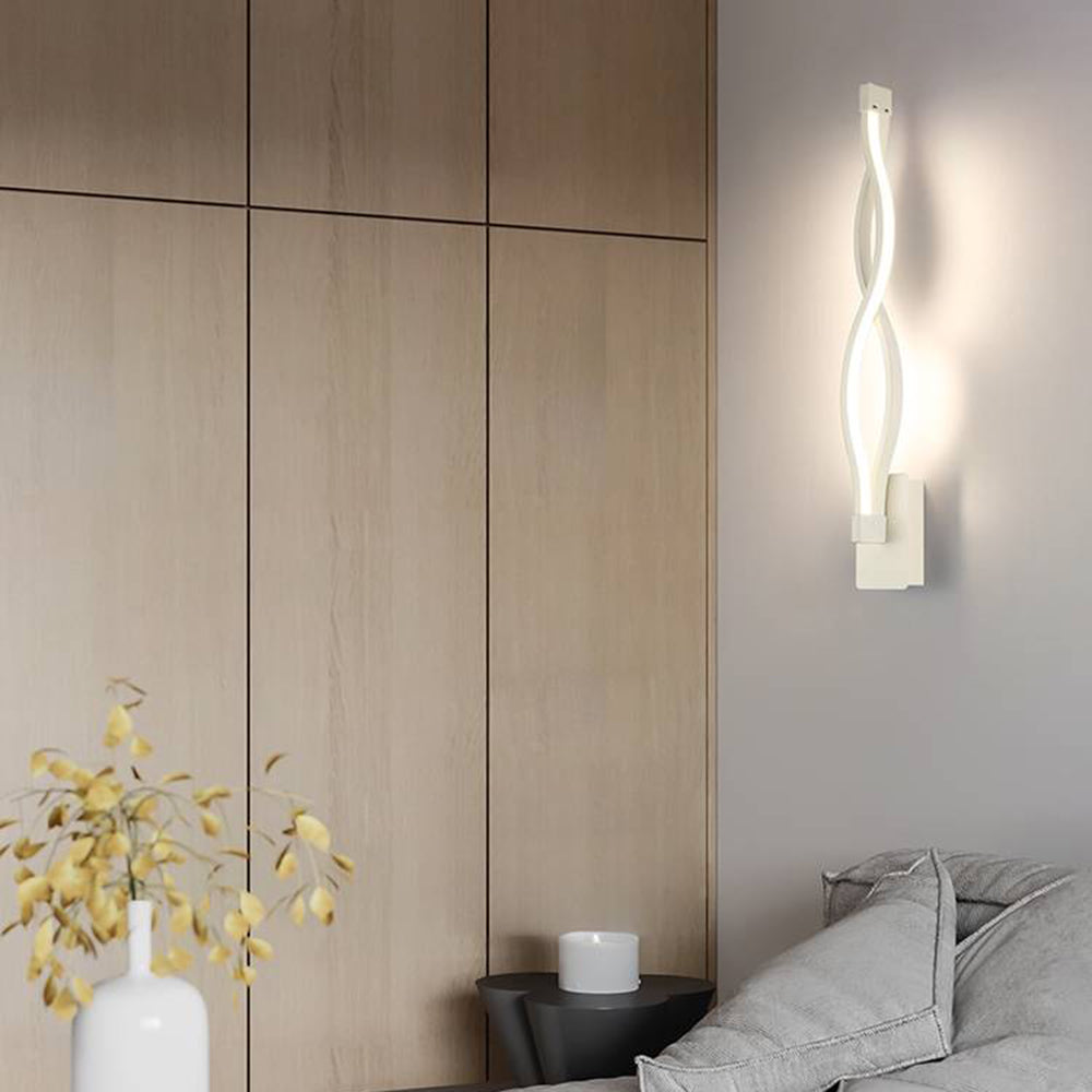 Arisha Wave Modern Simple Wall Lamp, Black & White - Neutralighting