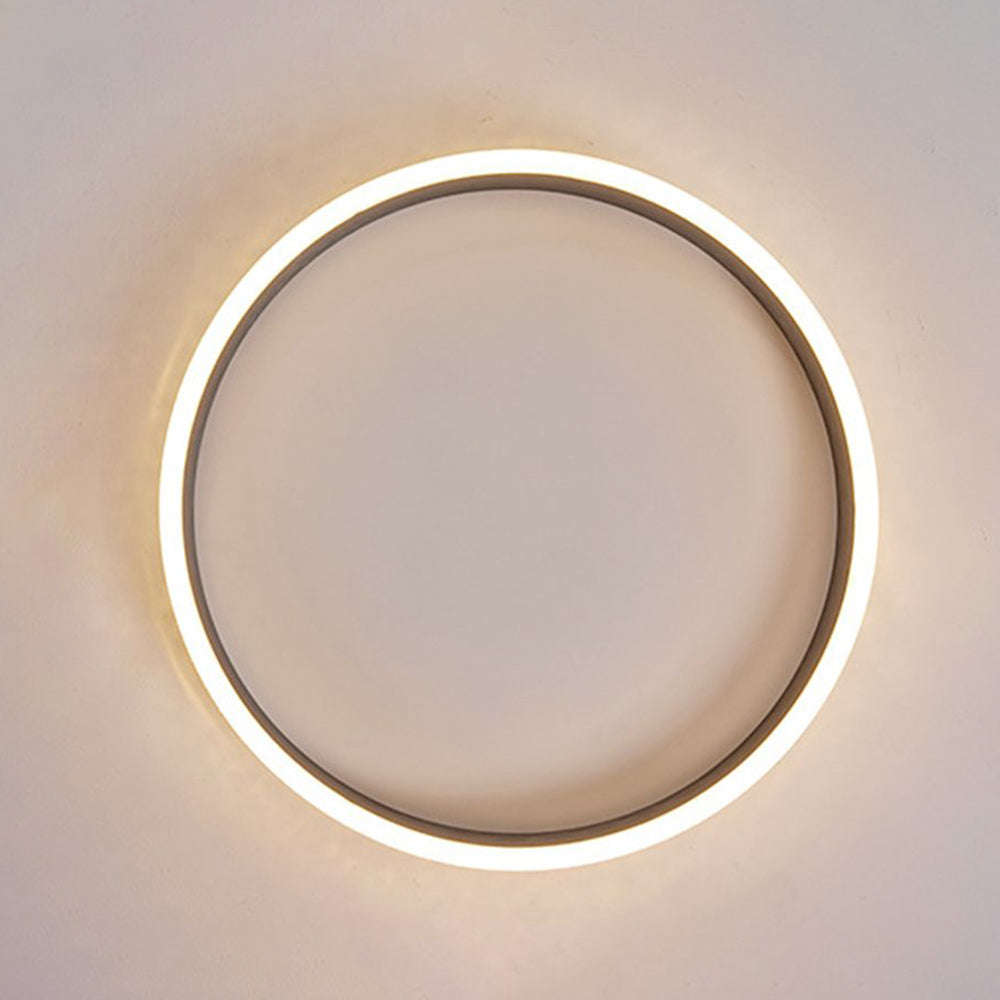 Arisha Modern Ring Metal/Acrylic Flush Mount Ceiling Lights, Silver - Neutralighting