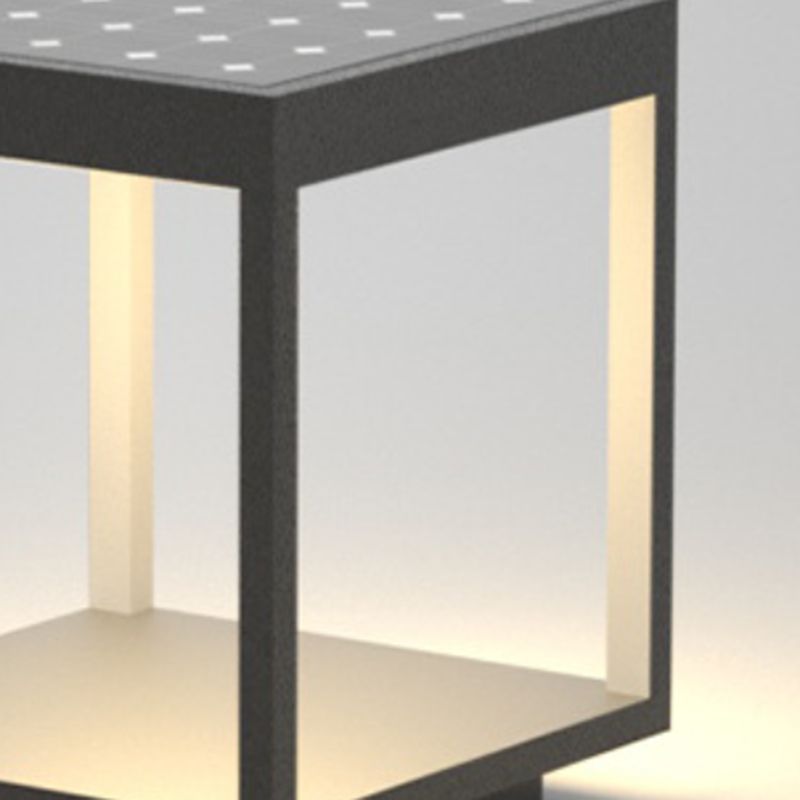 Ray Modern Rectangular Metal LED Outdoor Light Post - Neutralighting