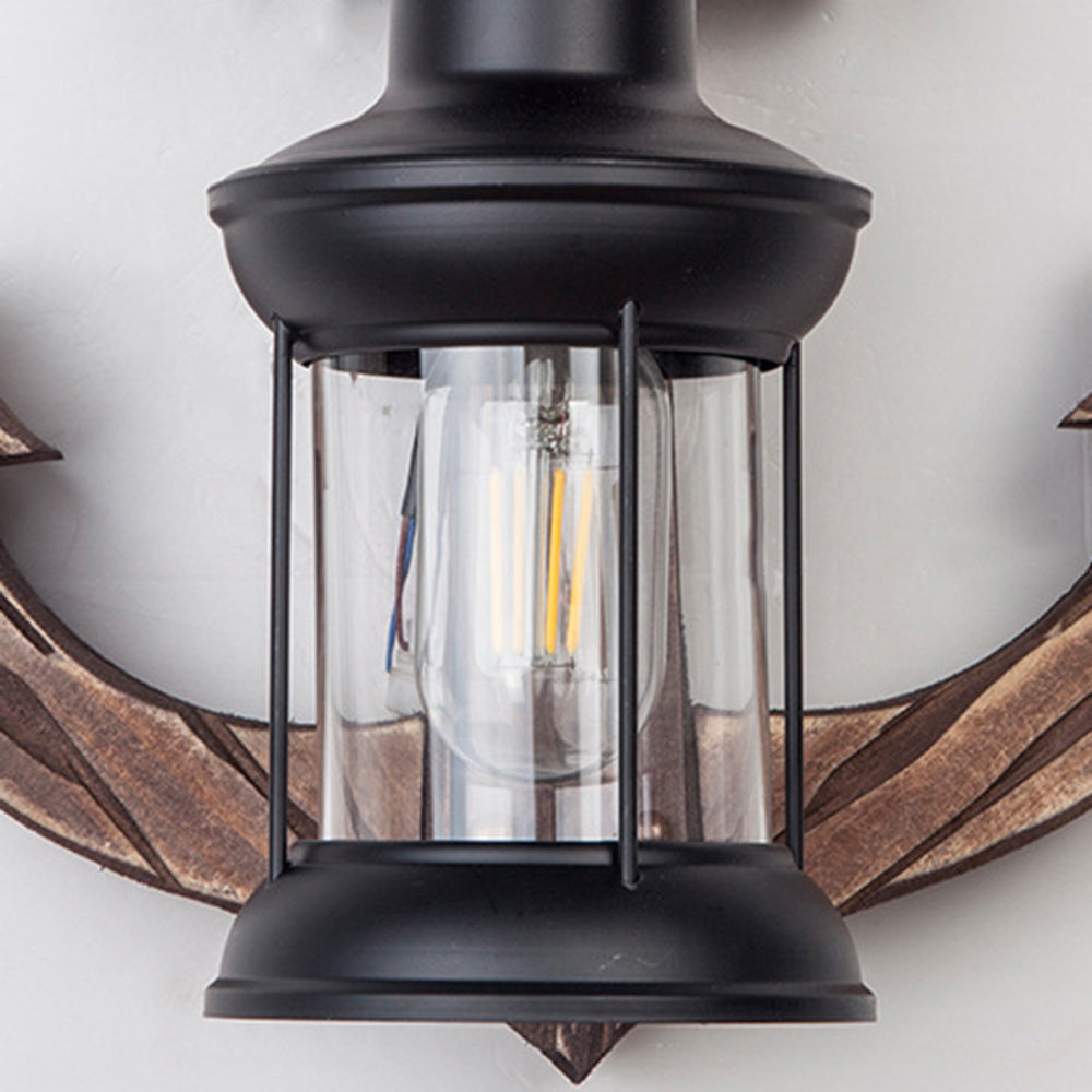 Epoch Anchor Lantern Wall Lamp, Vintage/Antique, Wood, Bedroom - Neutralighting