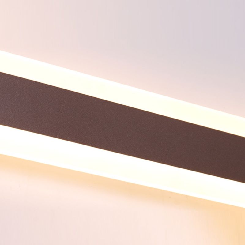 Arisha Modern Linear Vanity Wall Lamp, White/Brown, Bathroom - Neutralighting