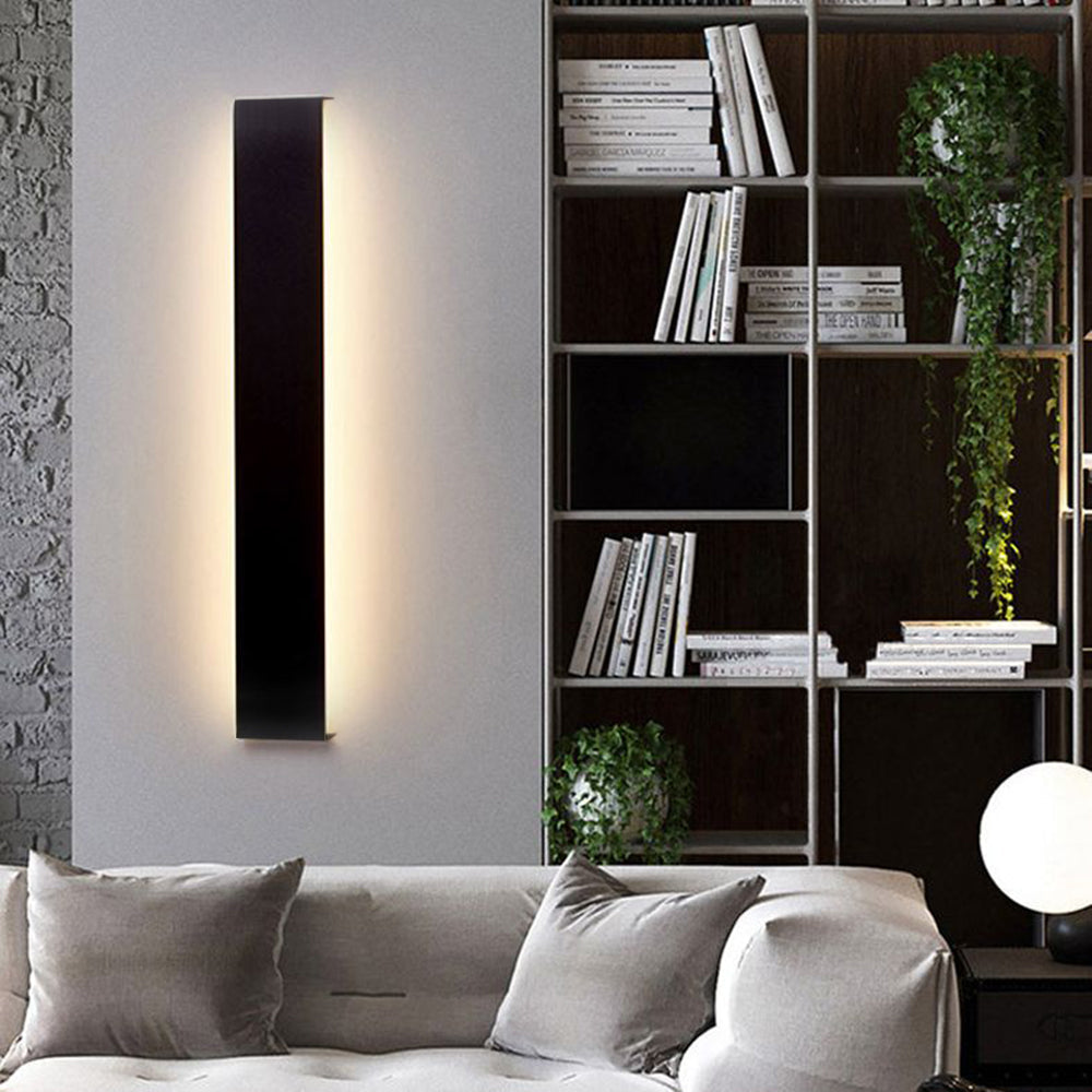 Arisha Minimalist Rectangular Wall Lamp,Black/White/Gold - Neutralighting