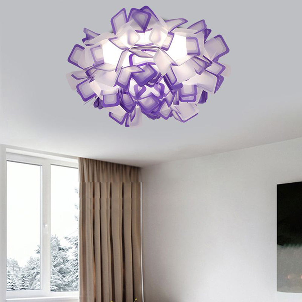 Valentina Art Deco Flower Flush Mount Ceiling Light 7 Colours - Neutralighting