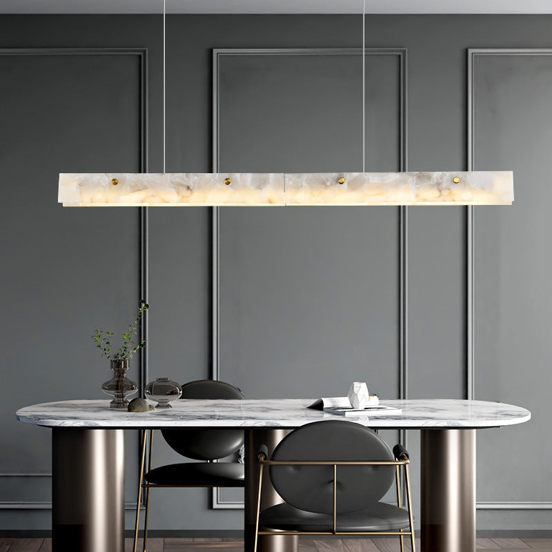 Arisha Modern LED Pendant Light White Marble Dining Room/Bar - Neutralighting