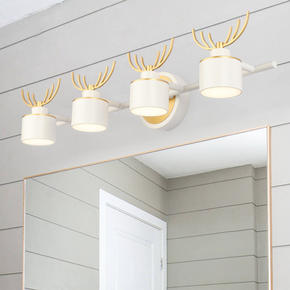 Arisha Modern Deer Metal/Acrylic Wall Lamp, Gold & White, Bathroom - Neutralighting