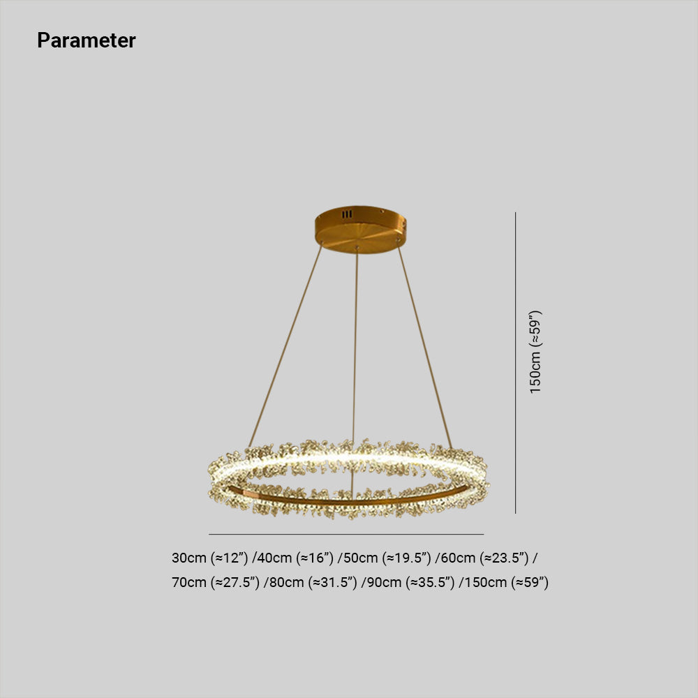 Kristy Luxury Circular Crystal Tassel Pendant Light - Neutralighting
