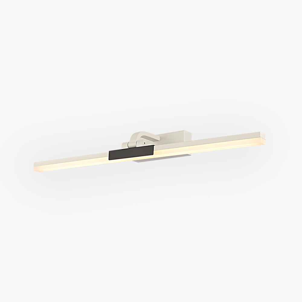 Arisha Modern Linear Mirror Front Metal Vanity Wall Lamp, Black/White - Neutralighting