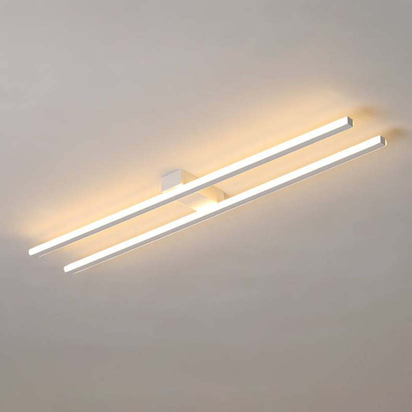 Arisha Modern Minimaliste Flush Mount Ceiling Light, Double-Linear - Neutralighting