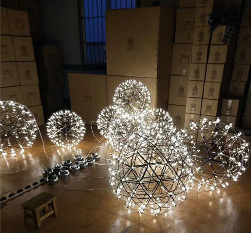 Silver Spark Ball Pendant Light - Blowlighting