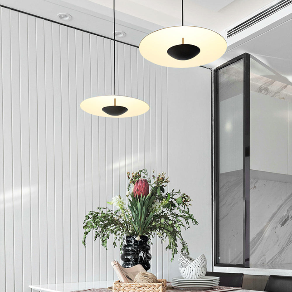 Muto Nordic LED Frisbee Pendant Light Wood & Brown - Neutralighting