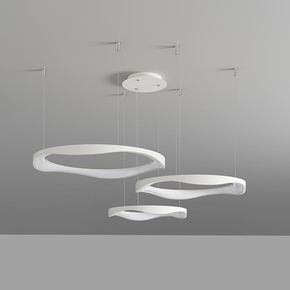 Arisha Pendant Light Rond Modern, Black/White, Dining Room - Neutralighting