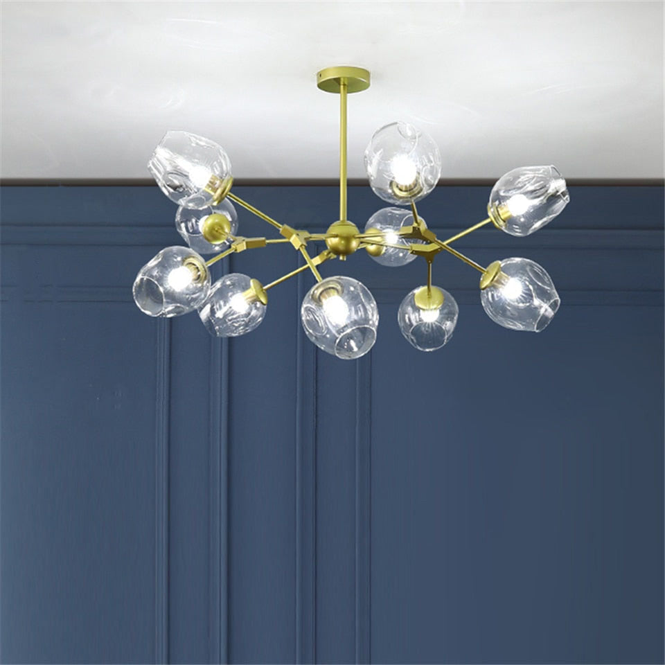 Valentina Modern Bubble Metal Pendant Light, Black/Gold - Neutralighting