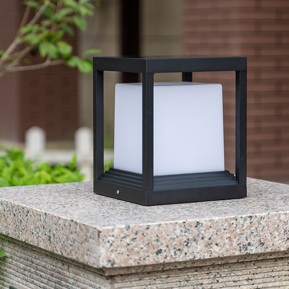 Ray Modern Rectangular Metal Outdoor Lamps, Black - Neutralighting