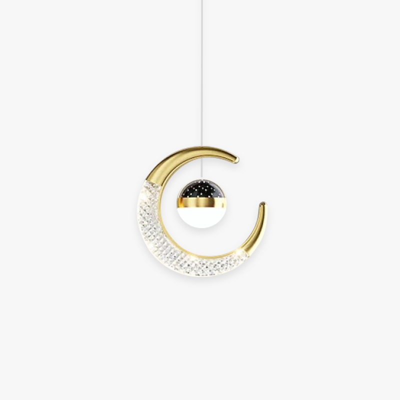Arisha Modern LED Pendant Light Starry, Black/Gold - Neutralighting