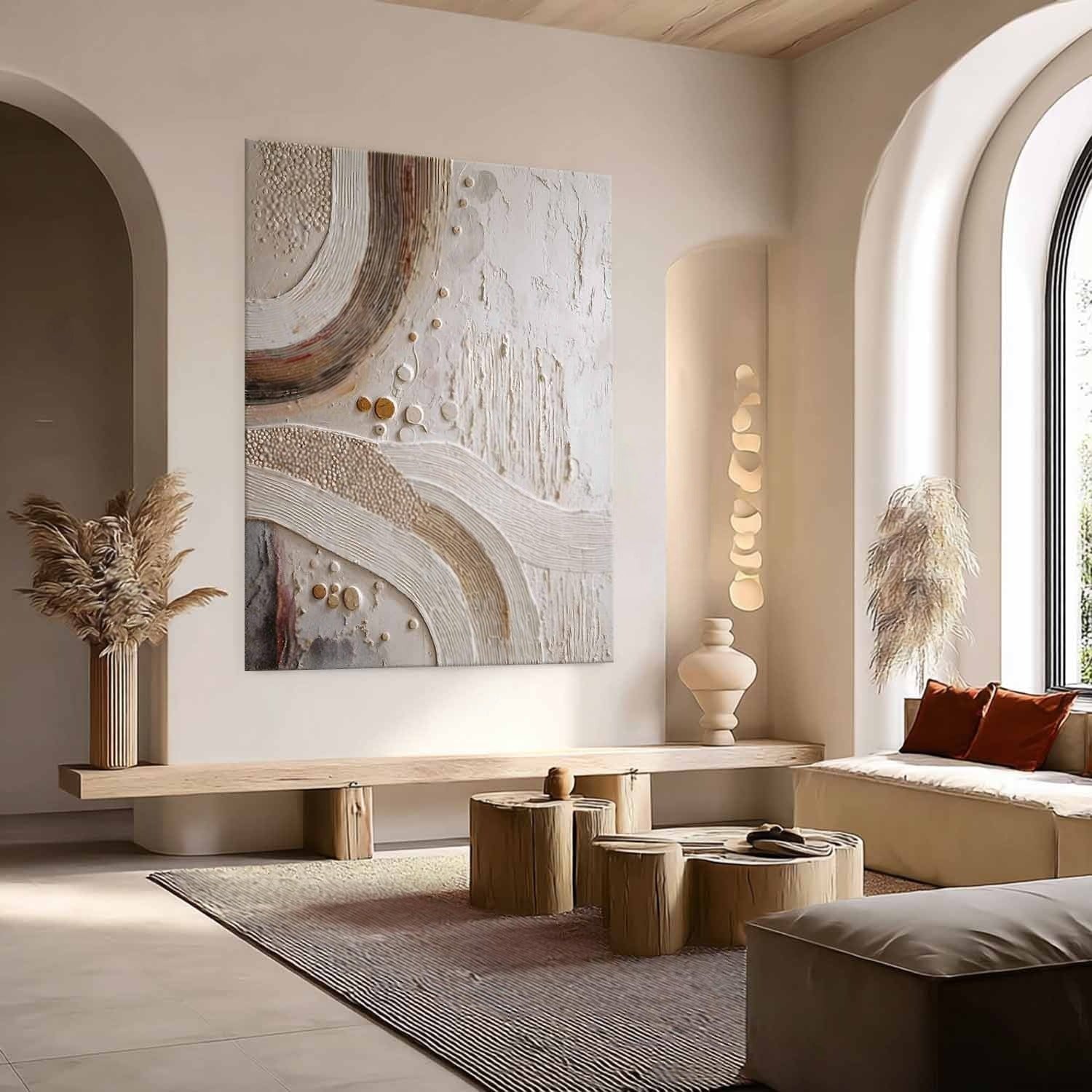 Wall Art Minimalist 3D Abstract Flowing Waves