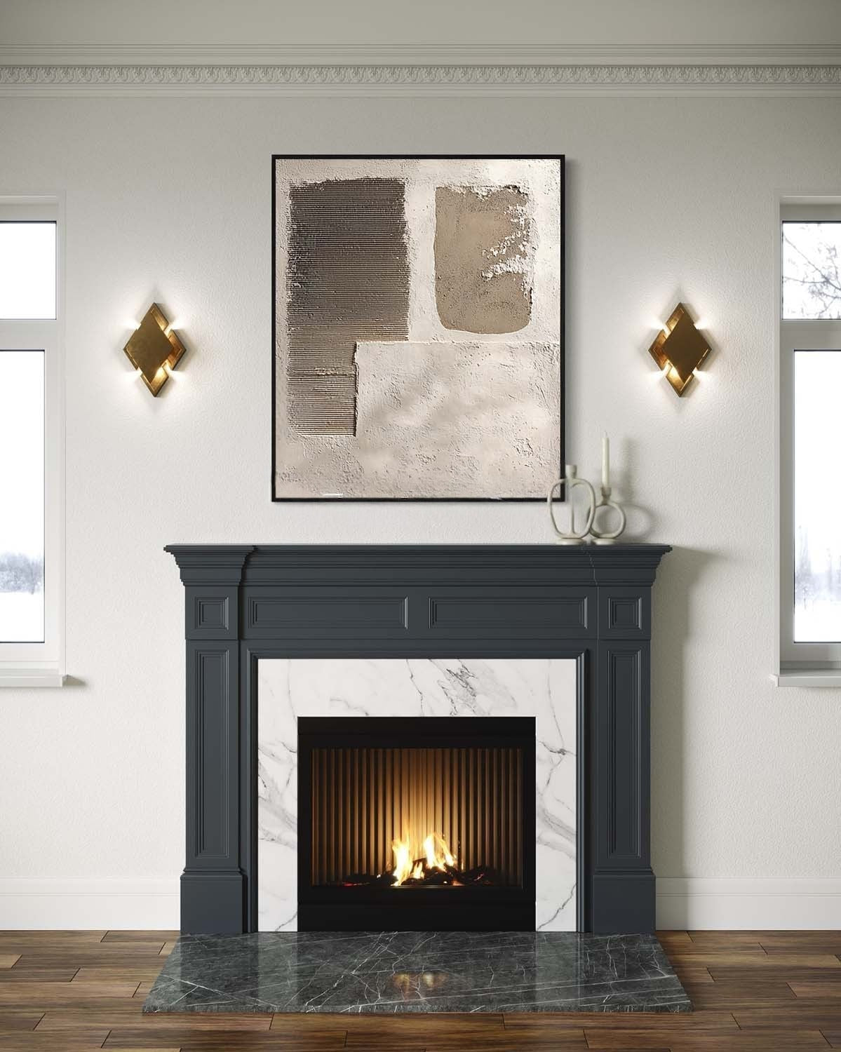 Wall Art Wabi-Sabi Painterly Raw Modern - Neutralighting