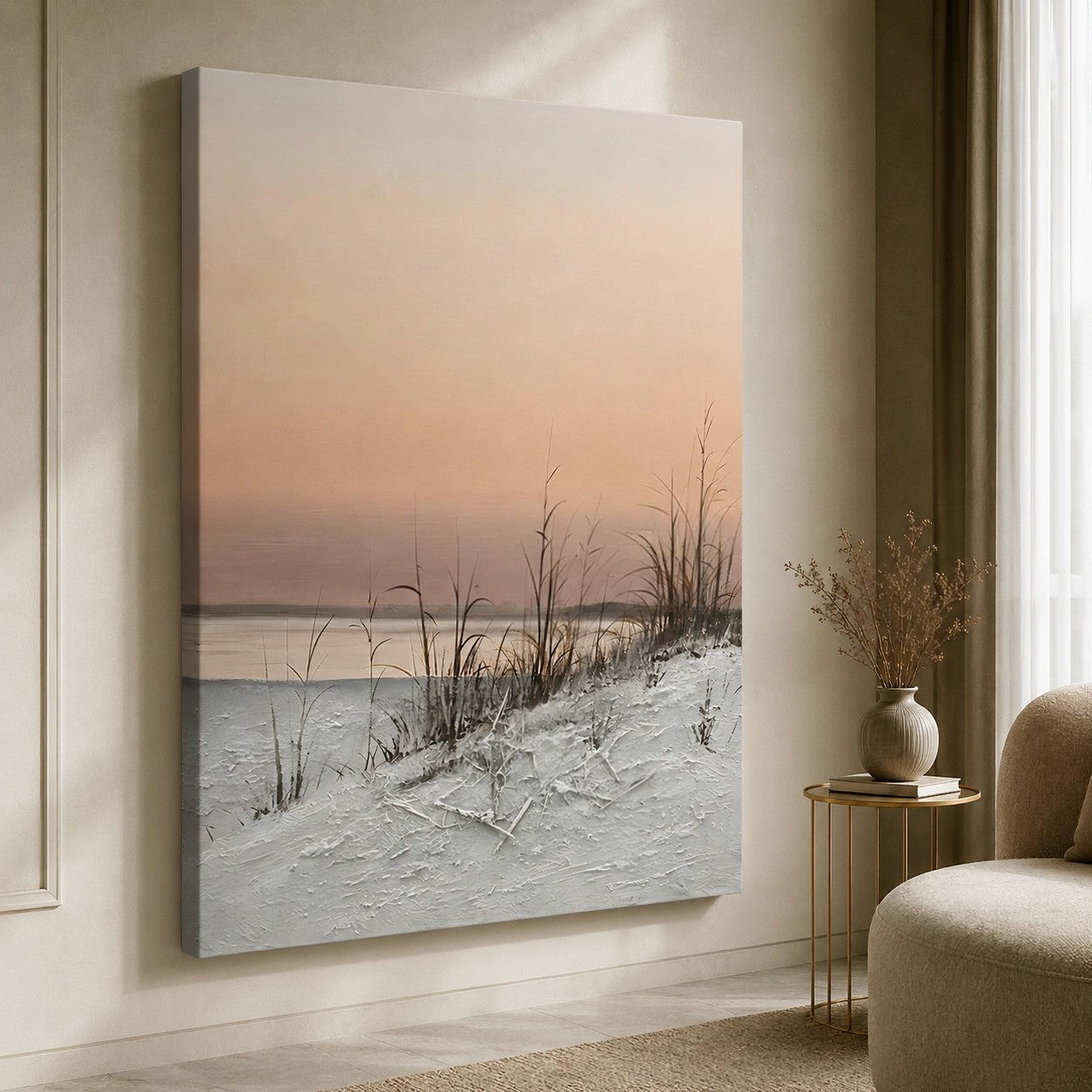 Wall Art Serene Winter Lakeside Landscape Nature