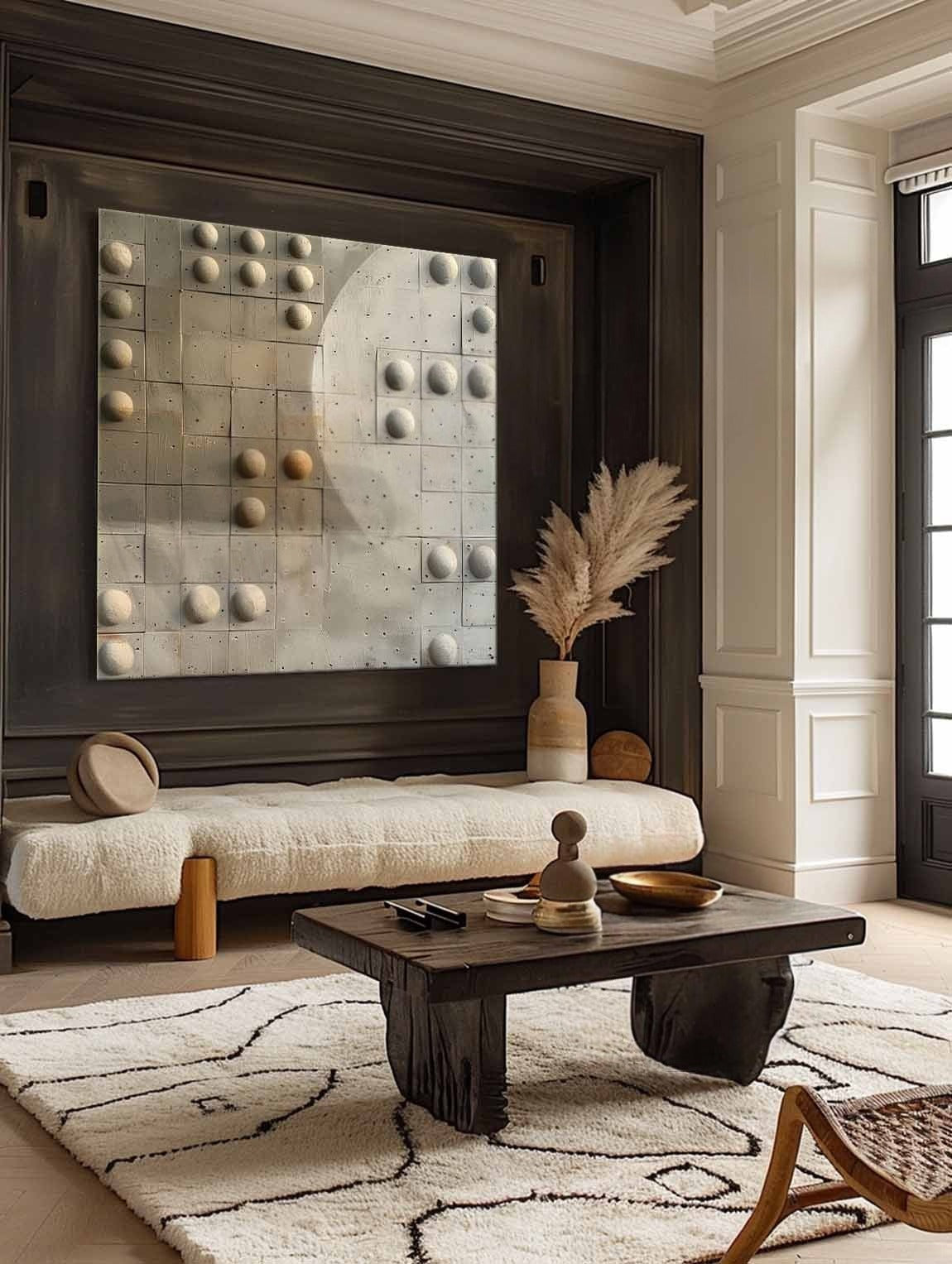 Wall Art Wabi-Sabi Geometric Relief Modern