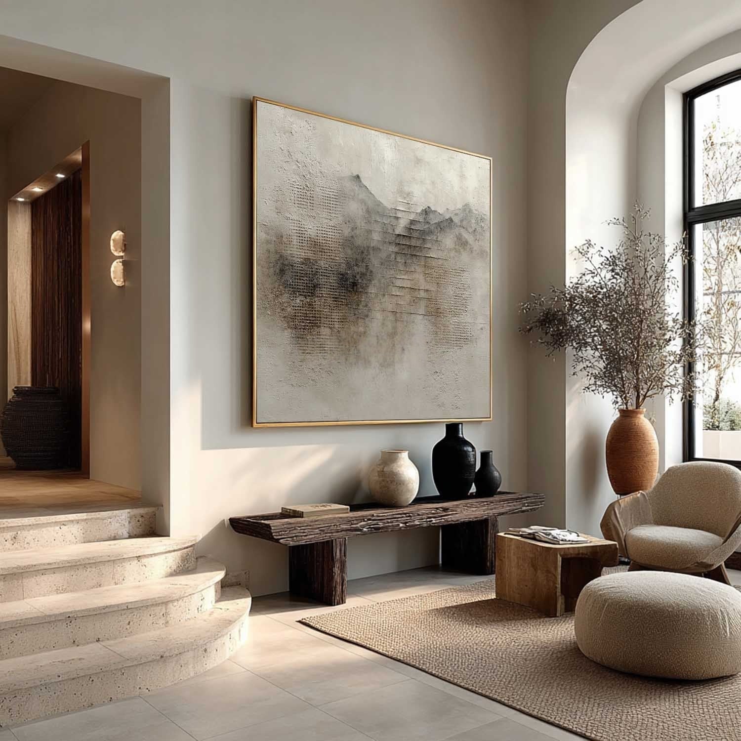 Wall Art Wabi-Sabi Painterly Raw Calm - Neutralighting
