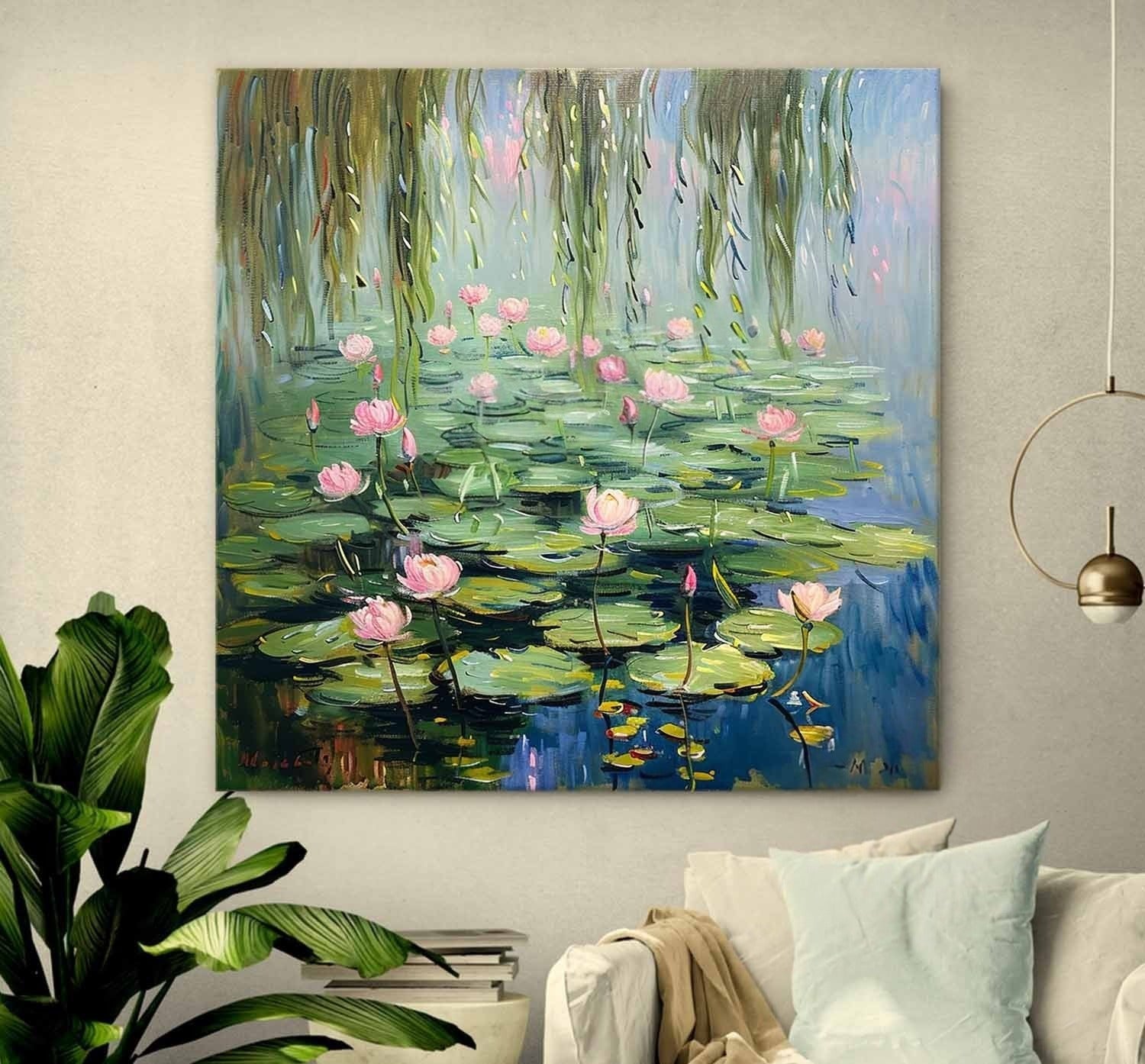 Wall Art Landscape Lotus Atmospheric Ripple