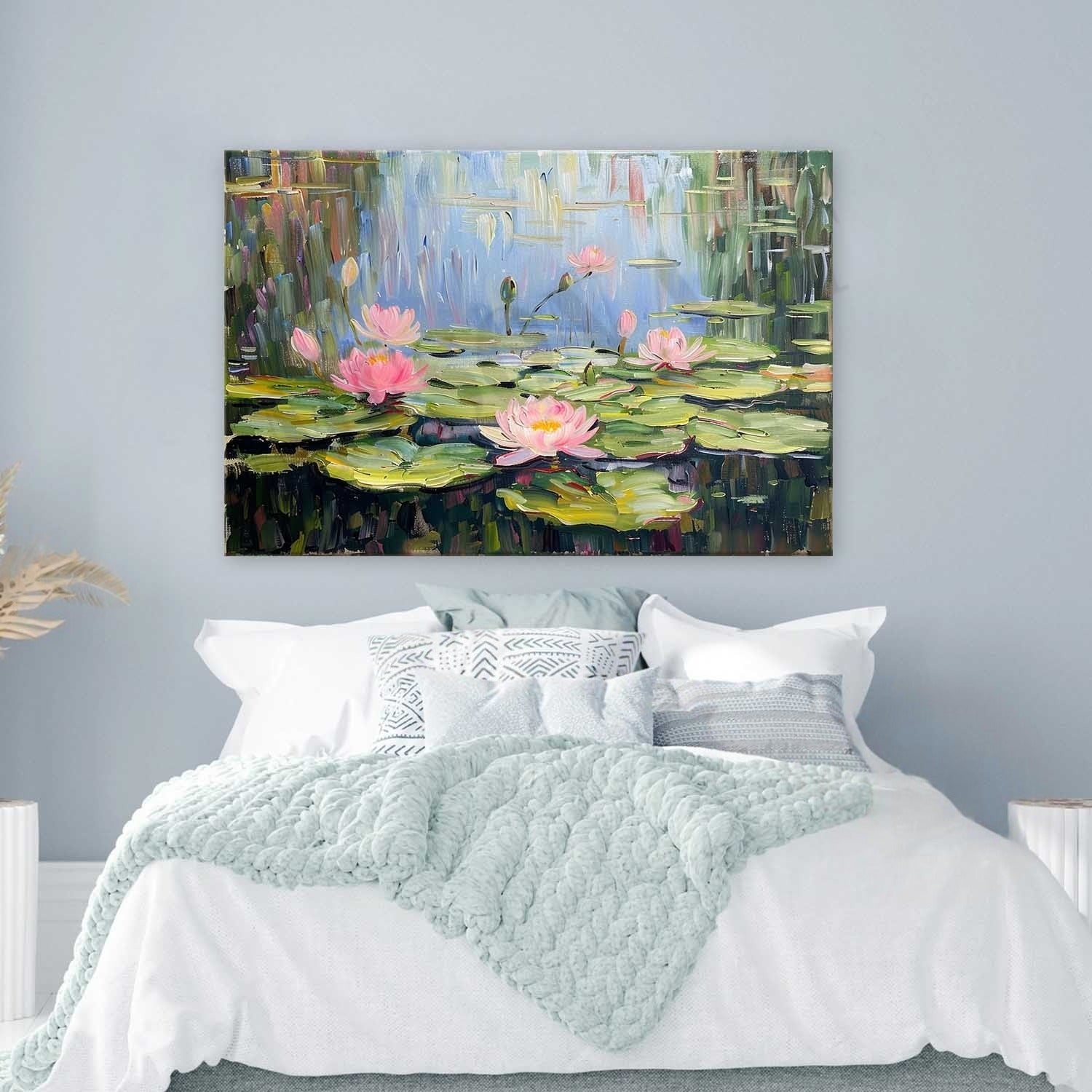Wall Art Landscape Gradient Floral Lotus Serene