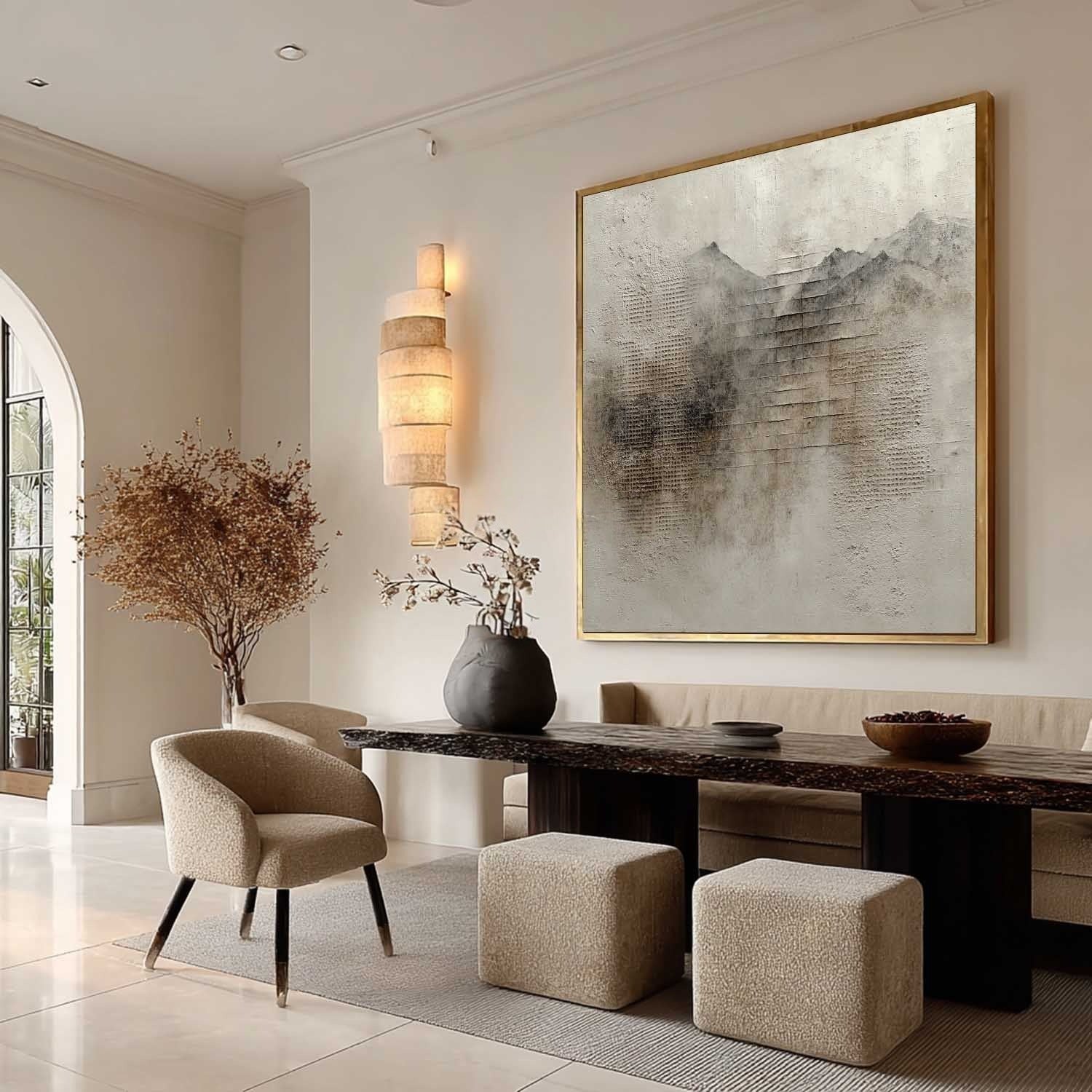 Wall Art Wabi-Sabi Painterly Raw Calm - Neutralighting