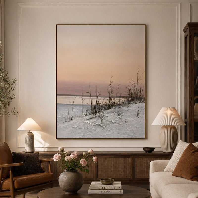 Wall Art Serene Winter Lakeside Landscape Nature